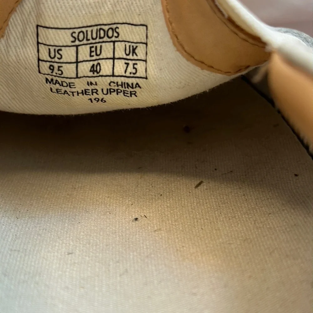 Leather soludos 9.5 cream slide sneaker espadrilles - Picture 11 of 11